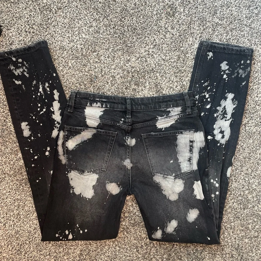 Zara Women’s Black “Paint Splatter” Jeans - Picture 2 of 9